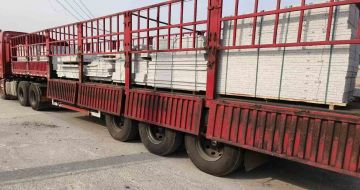 中山 白麻荔枝面外墙干挂，工厂装车日常