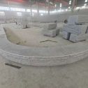 中山 芝麻白异形坐凳，自然面光面弧形加工