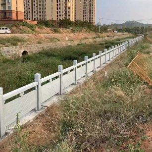 中山 白麻河道栏杆效果展示图