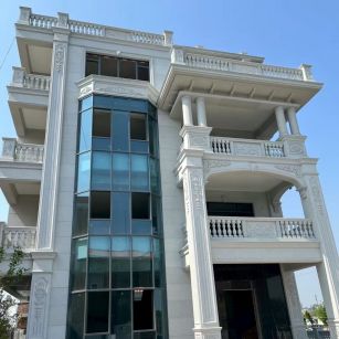 中山 白麻花岗岩别墅外墙干挂效果展示