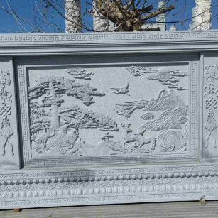 中山 芝麻白大型照壁，屏风，影壁