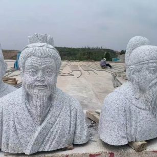 中山 白麻花岗岩石材人物立体雕刻