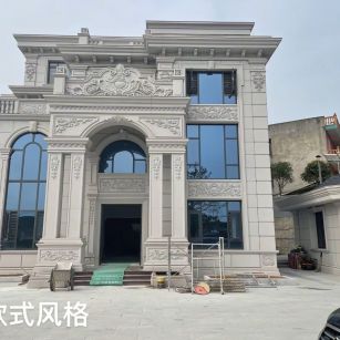 中山 白麻花岗岩别墅外墙干挂