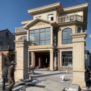 中山 黄金麻花岗岩荔枝面别墅外墙干挂私家专属