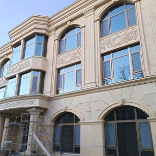 中山 黄金麻花岗岩别墅外墙干挂