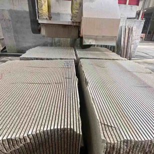 中山 车间生产日常，黄金麻白麻花岗岩