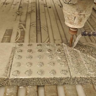 中山 芝麻白花岗岩石材盲人石、盲道石、盲点石