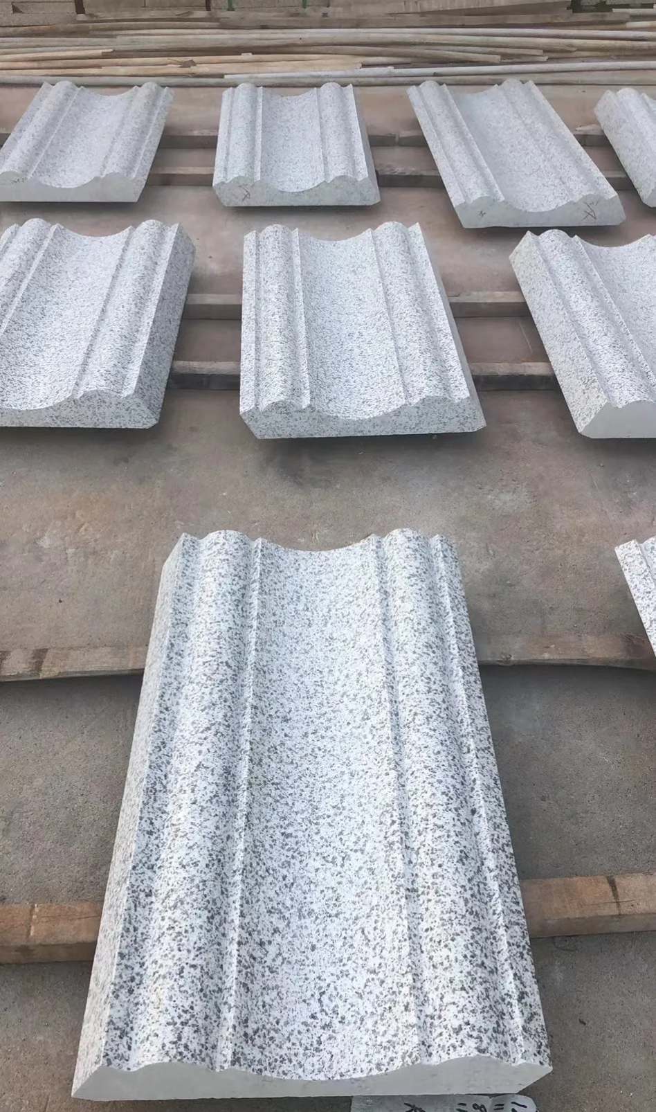 中山 白麻花岗岩光面别墅线条