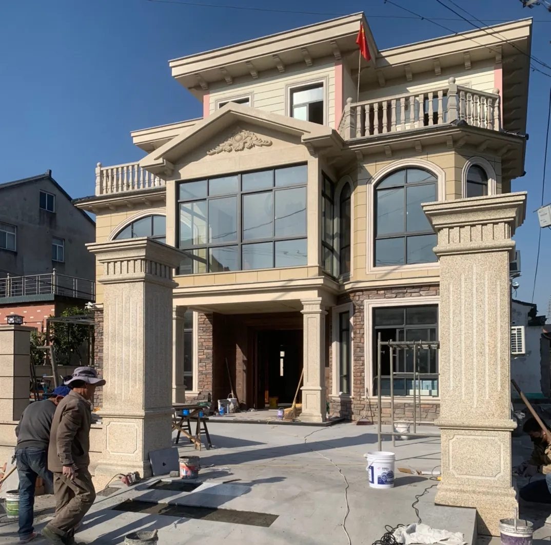 中山 黄金麻花岗岩荔枝面别墅外墙干挂私家专属