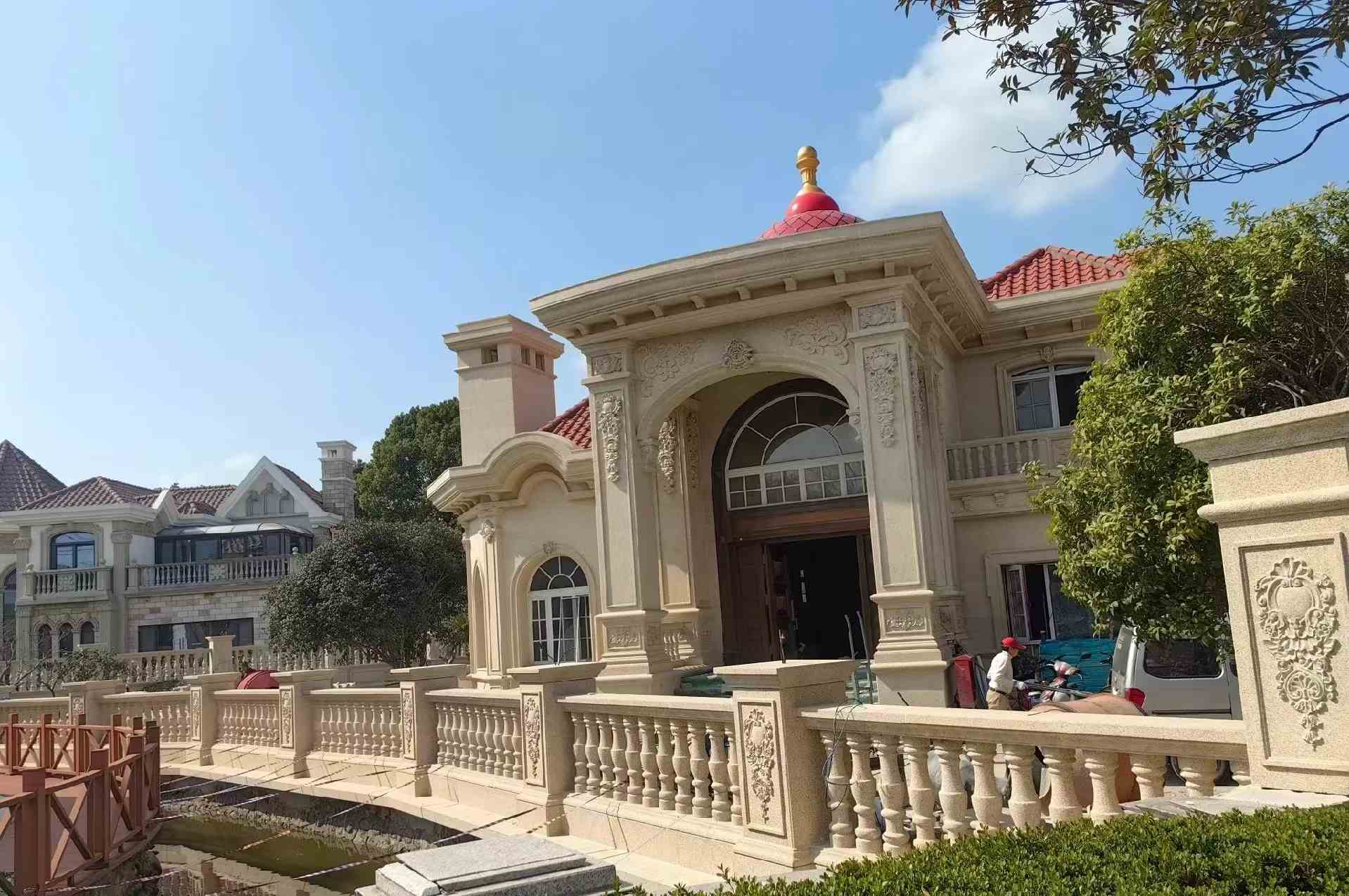 中山 黄金麻花岗岩欧式别墅