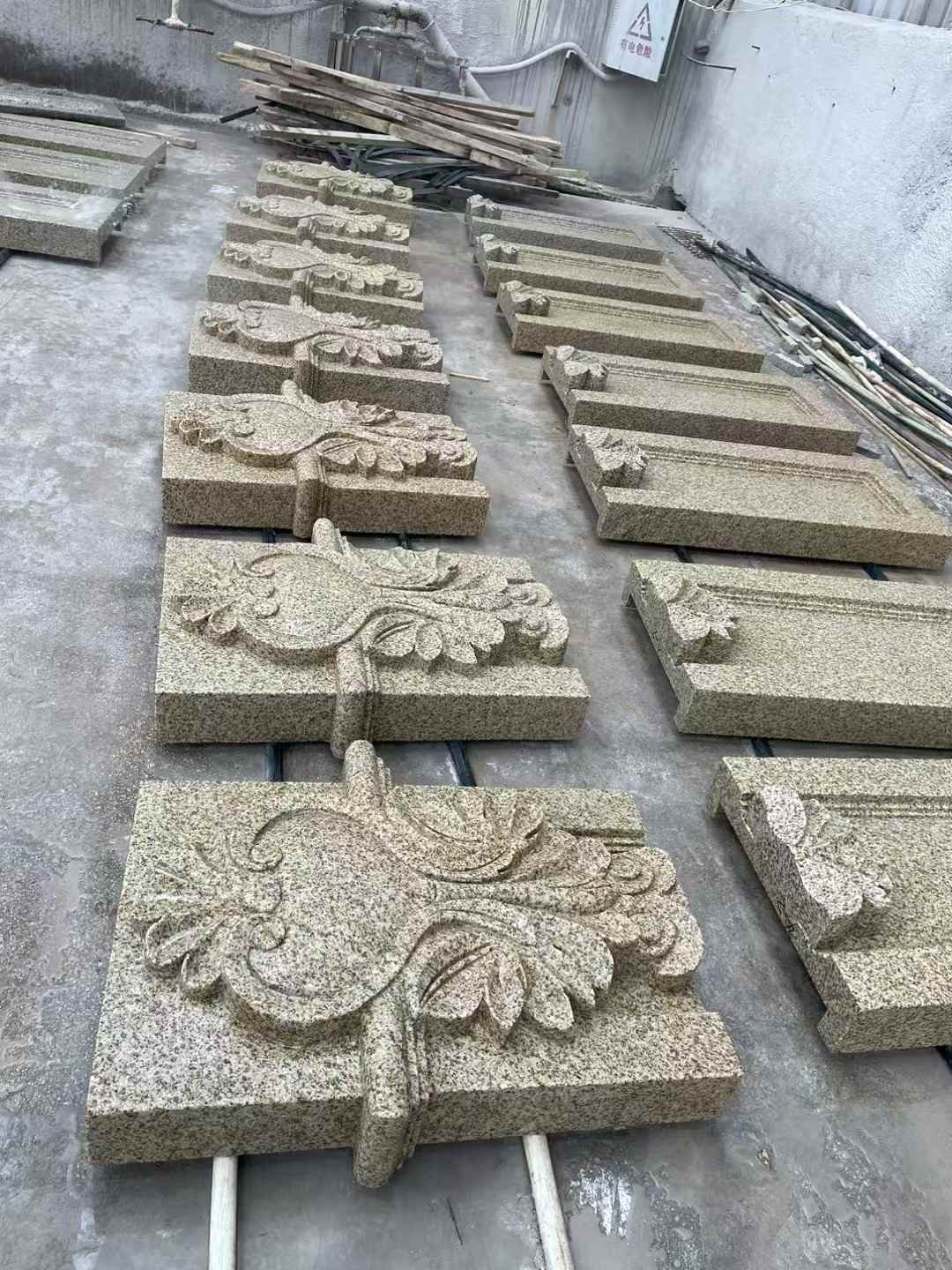 中山 黄金麻花岗岩别墅外墙雕刻板